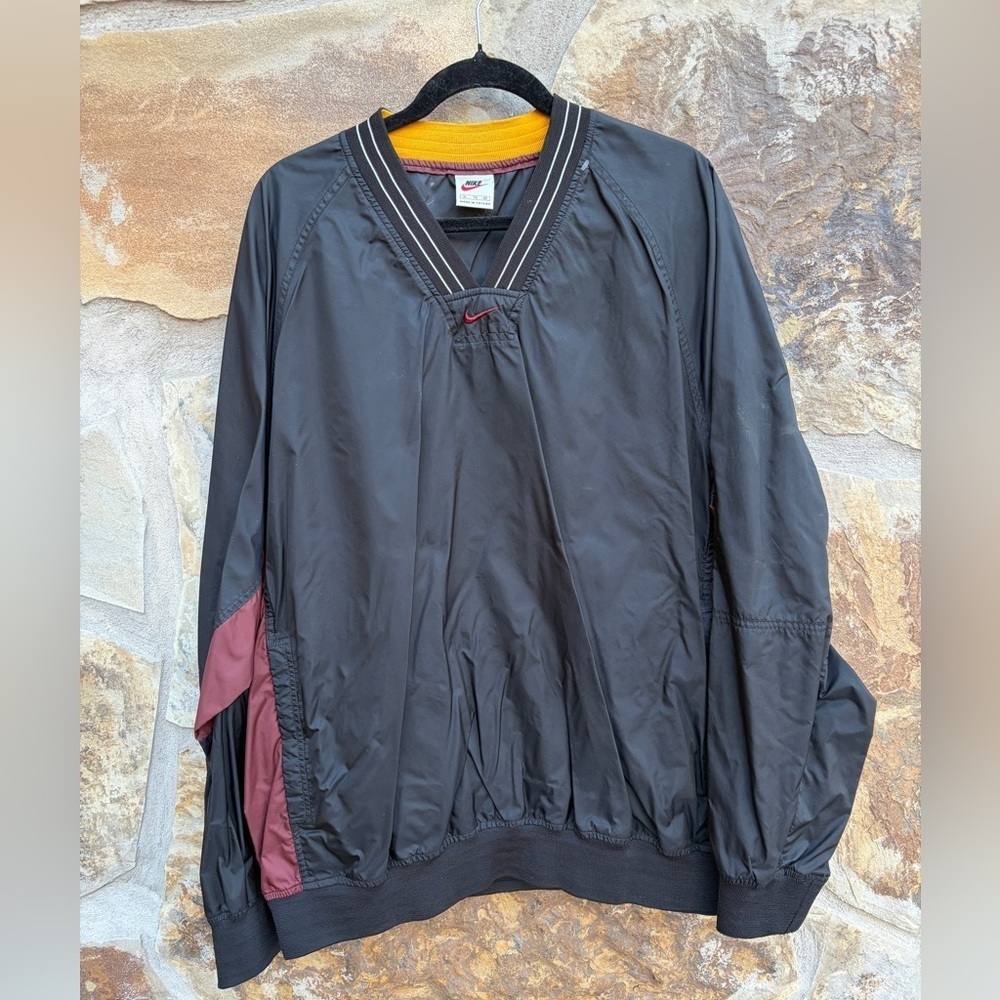 Vintage 90s Athleisure Nike Nylon Middle Swish Pullover Windbreaker XL Sports